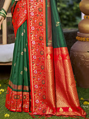 Silk Green Pratima Silk Saree