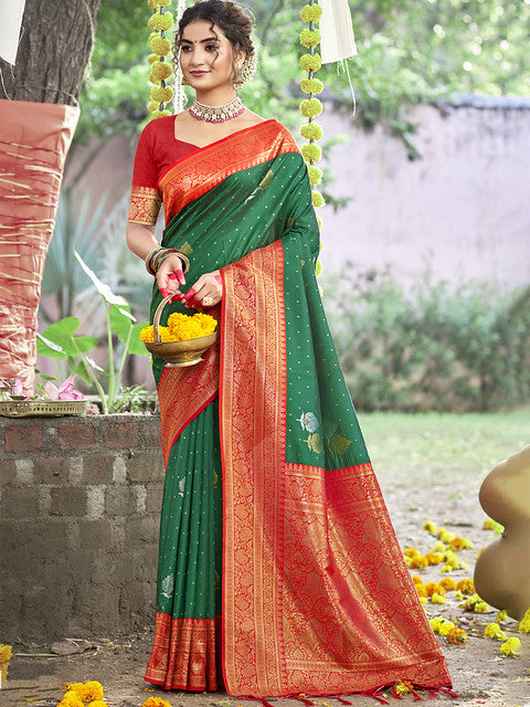 Silk Green Kashvi Silk Saree