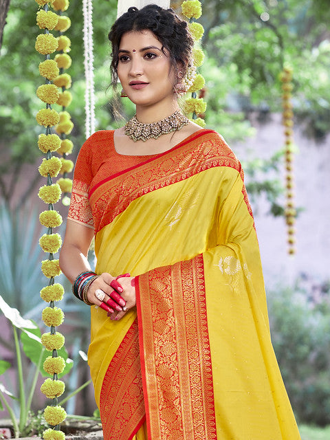 Silk Yellow Kashvi Silk Saree