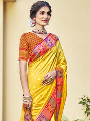 Silk Yellow Imperial Silk Saree