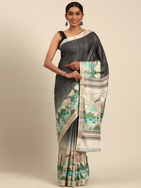 Cotton Grey Vantara Saree