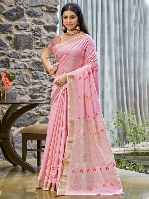 Cotton Pink Libas Saree