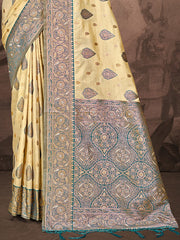 Silk Beige Leela Silk Saree