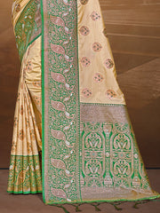 Silk Beige Leela Silk Saree