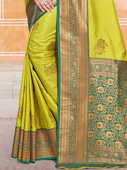 Silk Parrot Green Madhuram Silk Saree