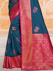 Silk Blue Madhuram Silk Saree