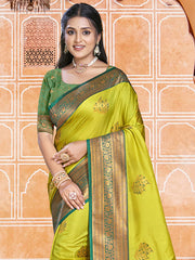 Silk Parrot Green Madhuram Silk Saree