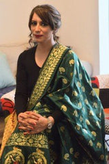 Banarasi Dupatta- Dark Green