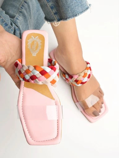 Stylish Woven Detailed Flats For Women & Girls