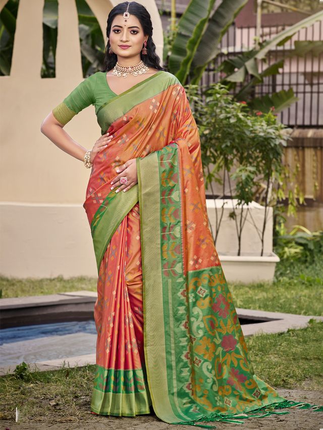 Silk Woven Work Festival Tassle Saree