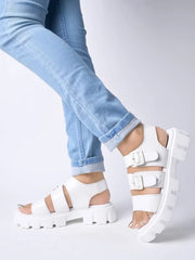 Smart Casual White Sandals For Women & Girls