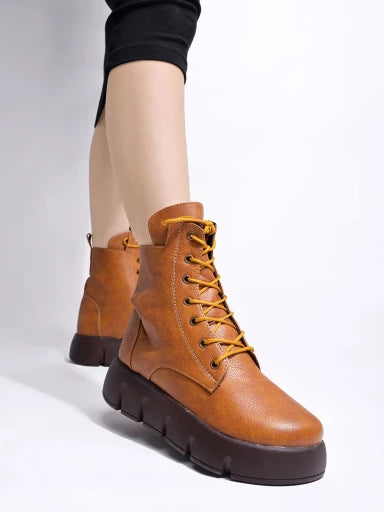 Smart Casual Tan Boots For Women & Girls