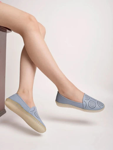 Everyday Casual Blue Loafers For Women & Girls