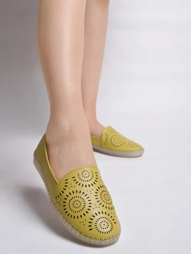 Everyday Casual Yellow Loafers For Women & Girls