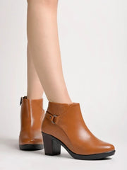 Smart Casual Tan Boots For Women & Girls