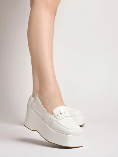 Stylish Patent White Casual Shoes For Women & Girls