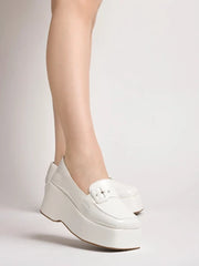 Stylish Patent White Casual Shoes For Women & Girls