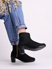 Smart Casual Black Boots For Women & Girls