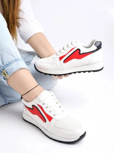 Smart Casual White Sneakers For Women & Girls