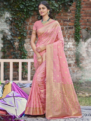 Silk Woven Work Festival Tassle Saree