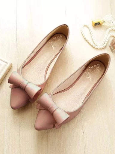 Belly Trendy Casual Party Wear Bow Decor Flat Stylish Bellies For Women & Girls