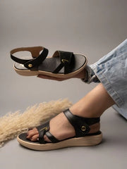 Comfortable Ankle Strap Black Sandals For Women & Girls