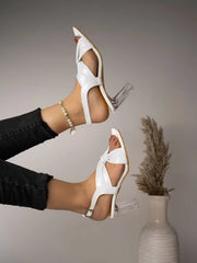 Women & Girls White Block Heels