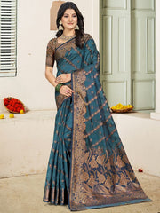 Silk Woven Work Festival Tassle Saree