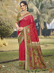 Silk Woven Work Festival Tassle Saree