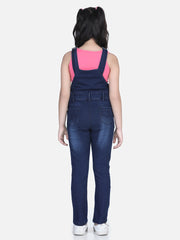 Girls Distressed Denim Dungaree (T-shirt not included)