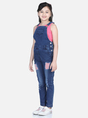 Girls Denim Dungaree with PatchWork Denim (T-Shirt not included)