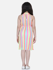 Girls Multi Coloured Pleated Dress