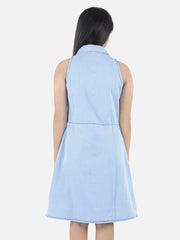 Girls Denim Ice Blue Dress