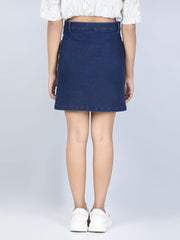 Girls Denim Skirt with front Buttons