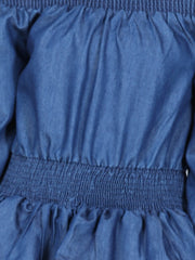 Girls Denim Dress with tiers