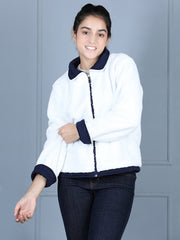 StyleStone Girls Navy & White Reversible Fleece Jacket