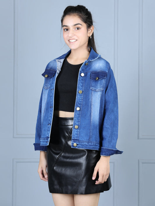 StyleStone Girls Blue Denim Jacket