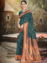 Silk Woven Work Festival Tassle Saree