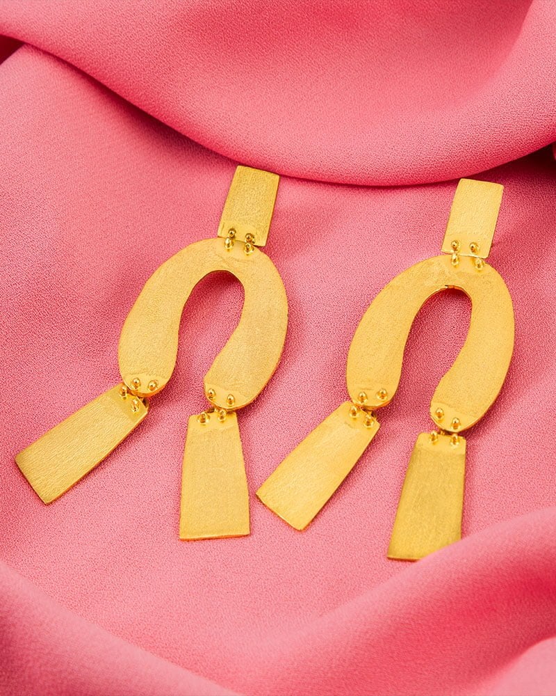 Gold-Plated Chunky Earrings