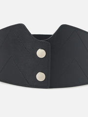 Black Solid Corset Belt