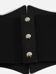 Black Solid Waist Belt