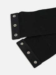 Black Solid Waist Belt