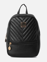 Quilted Casual Backpack with Zip Lock For Women