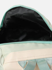 Colour block Casual Backpack with Zip Lock For Women