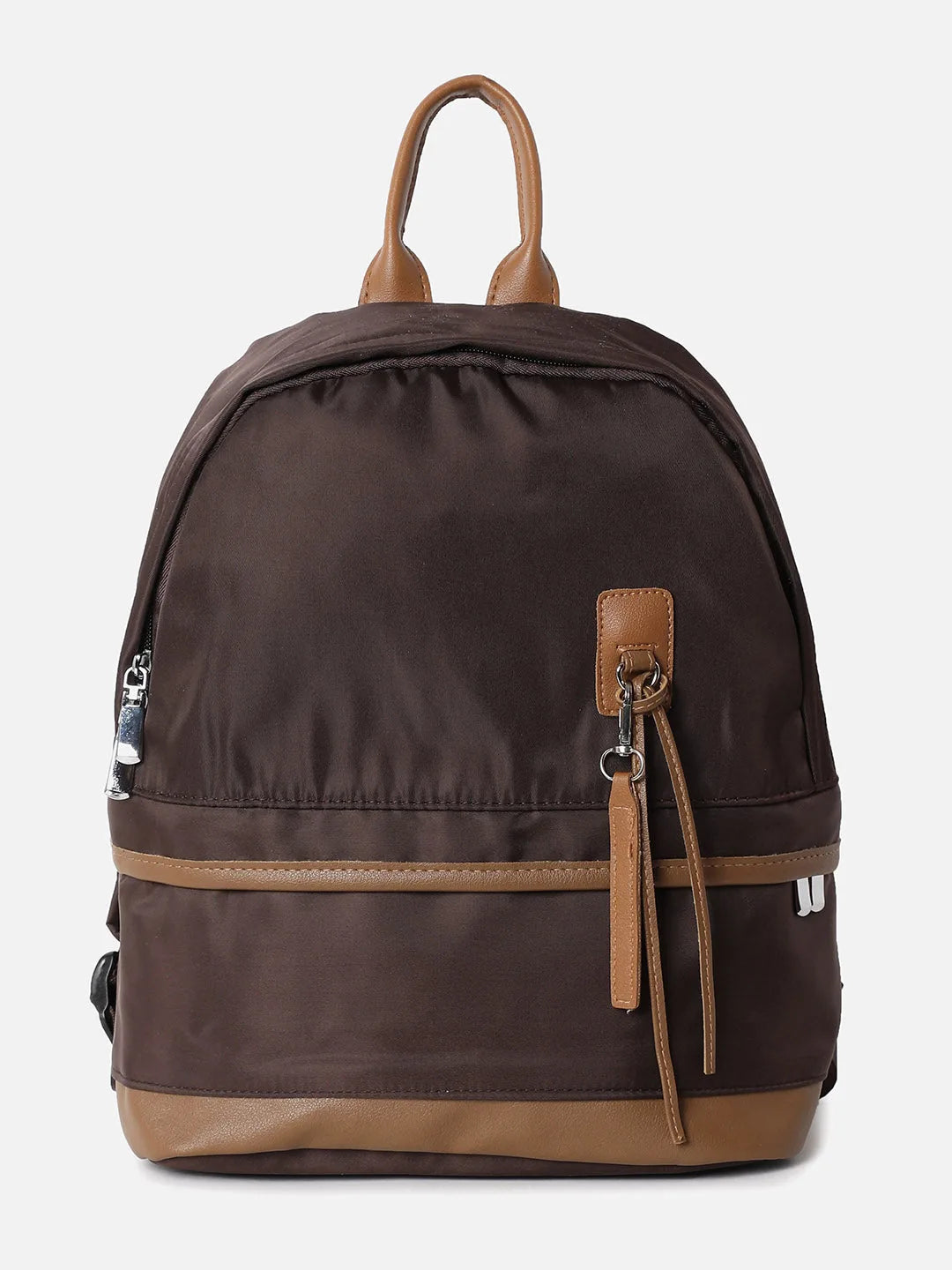 Solid Casual Backpack with Zip Lock For Women