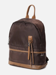 Solid Casual Backpack with Zip Lock For Women