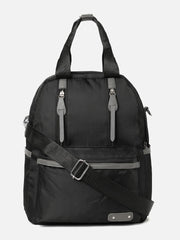 Solid Casual Backpack with Zip Lock For Women