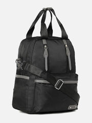 Solid Casual Backpack with Zip Lock For Women