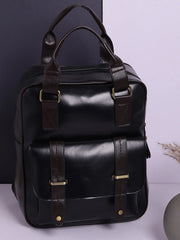 Solid Casual Backpack with Zip Lock For Women