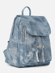 Textured Casual Backpack with Zip Lock For Women